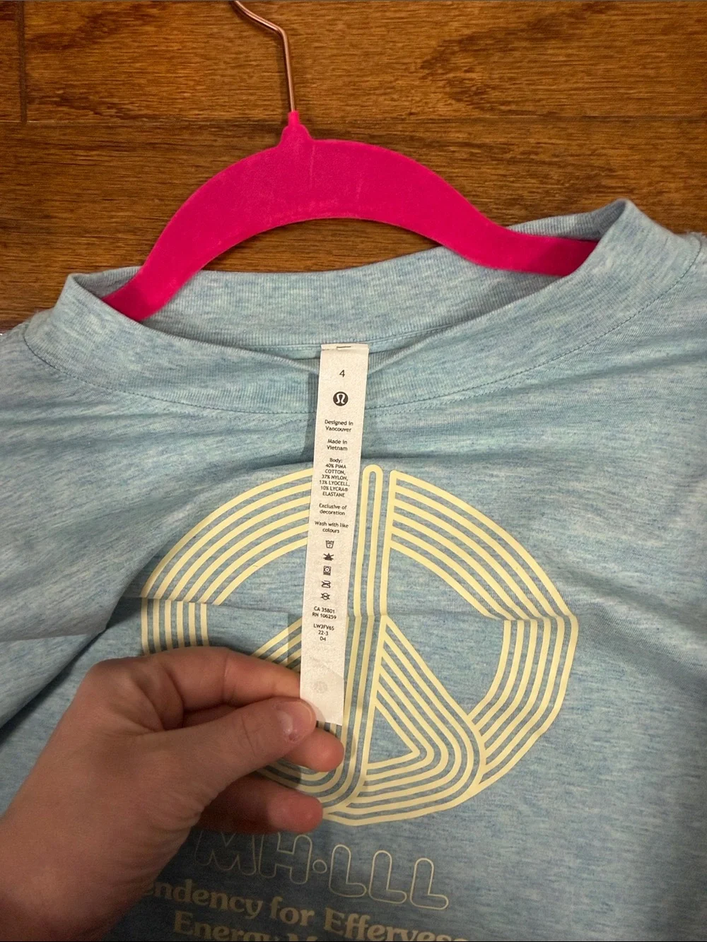 87. Lululemon x Madhappy Cates T-Shirt HEATHERED CIRRUS BLUE cropped tee